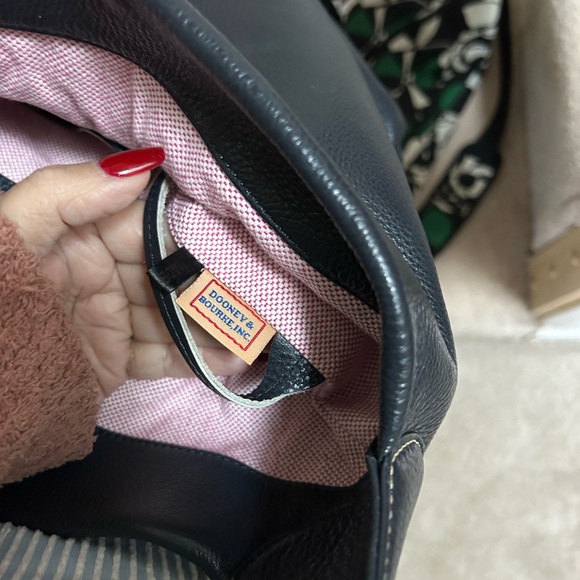 Dooney & Bourke Lucca Black Leather Logo Lock Hobo Bag 🆕 - Picture 14 of 16